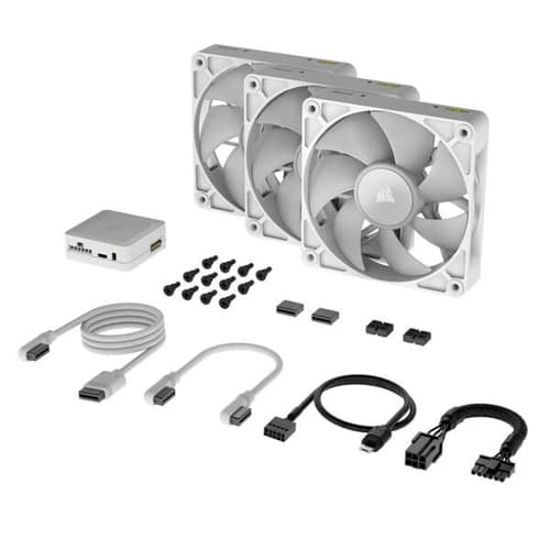 Corsair iCUE Link RX120 RGB 120mm PWM White Cabinet Fan (Triple Pack)